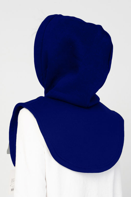 Капор Футер 3-ех нитка начес  синий - Solo mio фото 2