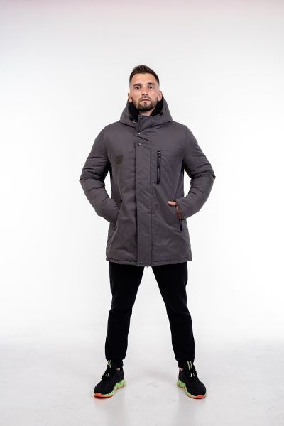 Парка зимняя темно-серый, куртка - Yollochka фото 6