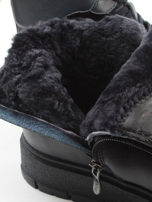 05-AW1002-2M DK. BLUE Ботинки зимние мужские (натуральная кожа, натуральный мех)