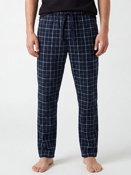 Regular Fit Ekose Erkek Pijama Alt