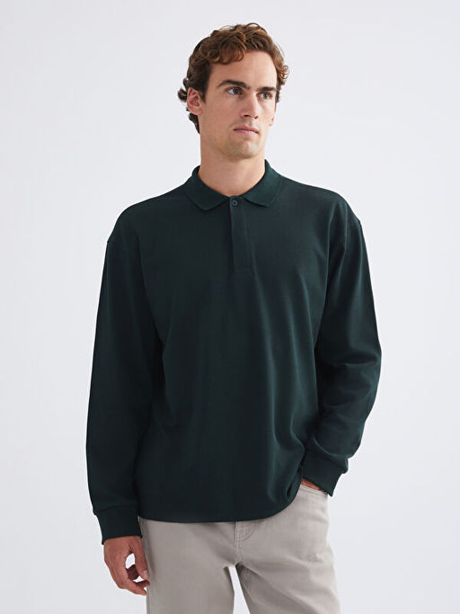 Polo Yaka Erkek Sweatshirt