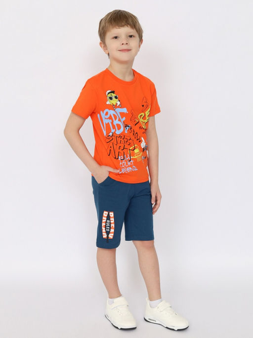 CRB wear/CSKB 63740-29-391 Футболка для мальчика,оранжевый/Ex.Cherubino  фото 4