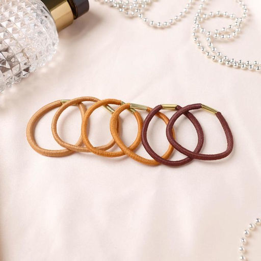 Цена за 5 шт. Резинки для волос «Мокко», набор 12 шт., 4 см, коричневые