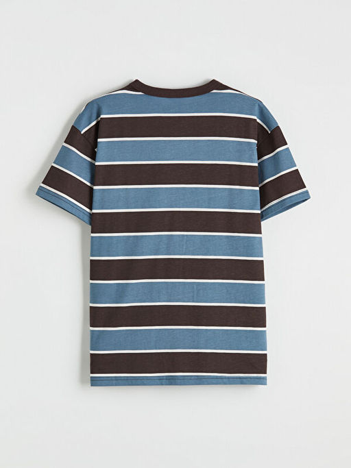 Bisiklet Yaka ?izgili Erkek ?ocuk Ti??rt