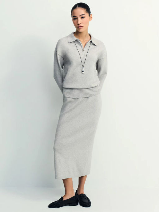 Трикотажная юбка миди / Zarina