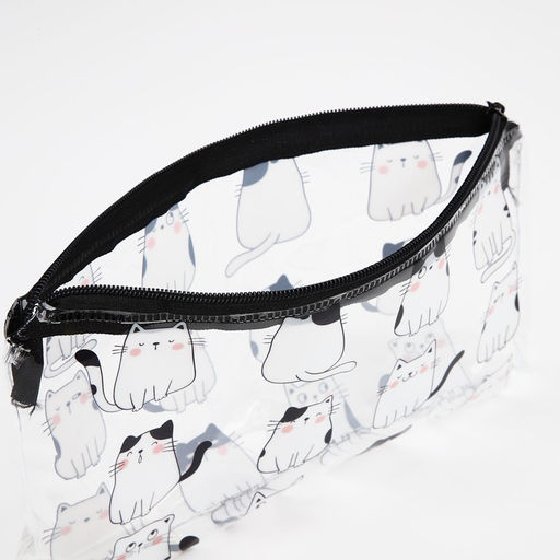 Косметичка на молнии, цвет прозрачный/чёрный - Simaland фото 3