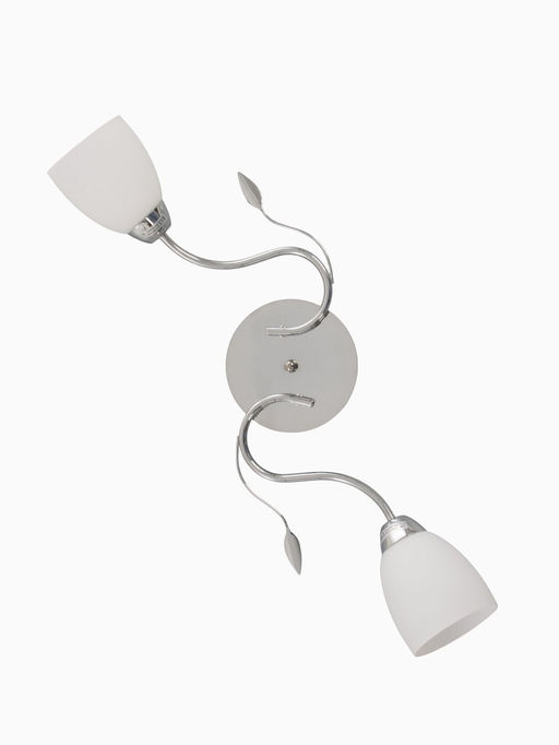 Люстра 11175/2CR, 2×60 Вт, E27, 54×25×22 см, белый/серебро