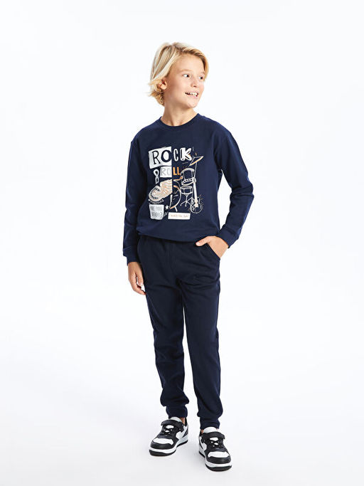 Bisiklet Yaka Erkek ?ocuk Sweatshirt