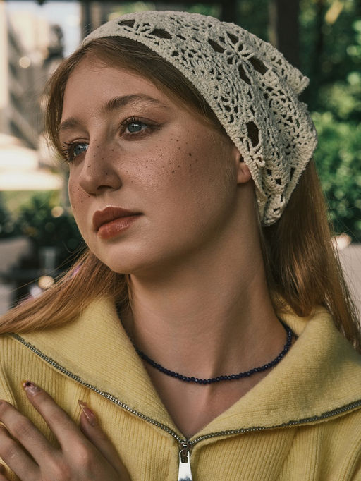 Чокер из бисера «Хрусталь» синий в серебре, 36 см + 5 см доп, цепочка