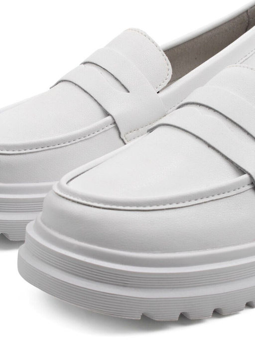 03-YG99-1 WHITE Лоферы женские (натуральная кожа)