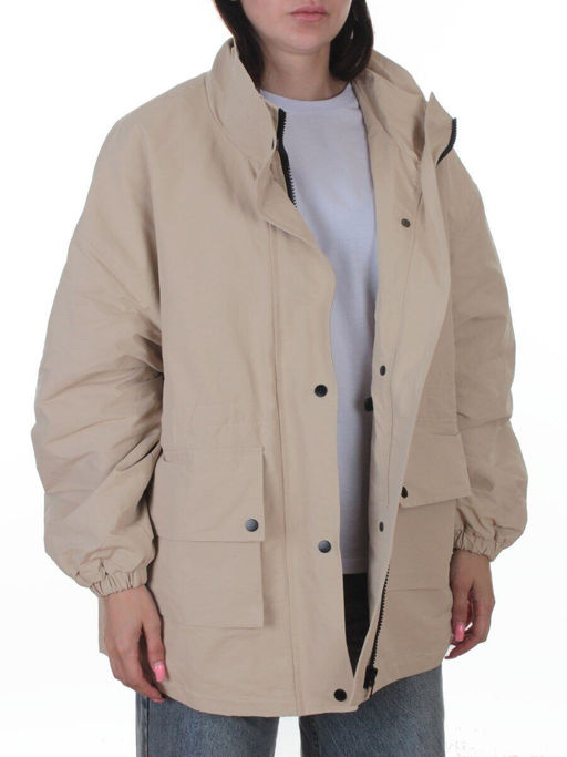 3089 BEIGE Куртка демисезонная женская (100 гр. холлофайбер)