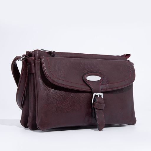Сумка-мессенджер на молнии, цвет бордовый - Simaland фото 3