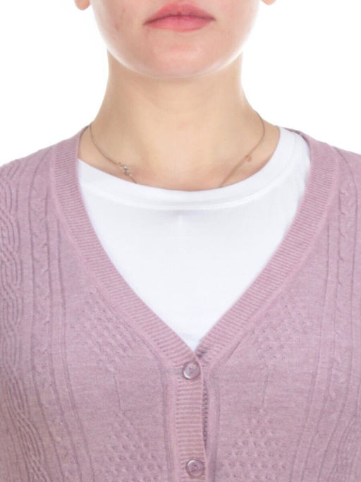A519 Кардиган женский (65% хлопок, 15% кашемир, 20% эластан) - Фабричный китай фото 6