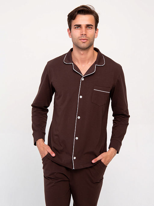 РАСПРОДАЖА ДЕФЕКТ Пижама Лорд_М312/коричневый - Ihomelux фото 2