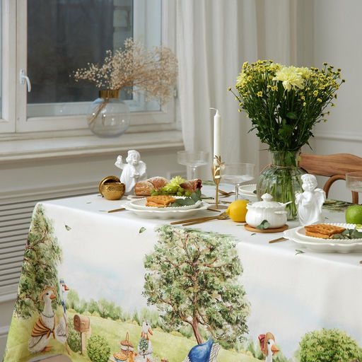 Скатерть «Этель» Family picnic, 150×110 см ±3 см, с ВГМО, 100% хлопок, саржа 190 г/м²