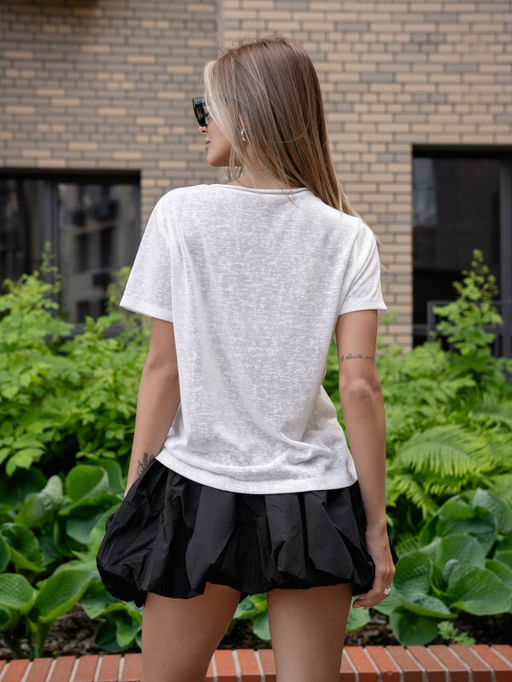 прозрачная Футболка паутинка ,белая - Binita фото 6