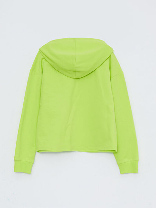 Kap??onlu Bask?l? Uzun Kollu K?z ?ocuk Sweatshirt - Waikiki фото 2