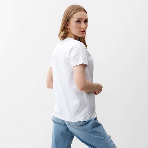 Футболка женская Let&apos;s go, белая, размер 50