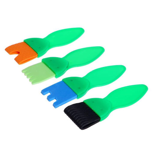 Развивающий набор «Создаём орнаменты», 4 кисти, краски, карточки