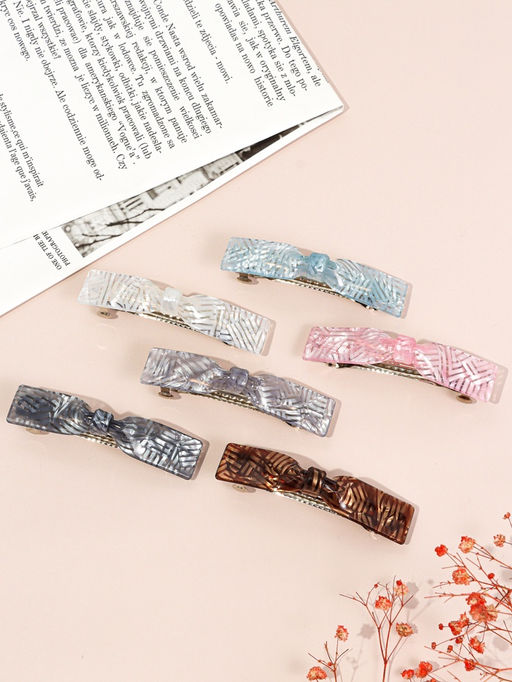 Цена за 6 шт. Заколка - автомат для волос «Вэнна» грация, 8.5 см, МИКС