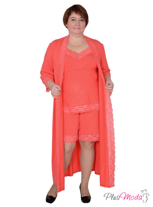 Халат-пеньюар Модель №400 размеры 44-84 - Plusmoda фото 6