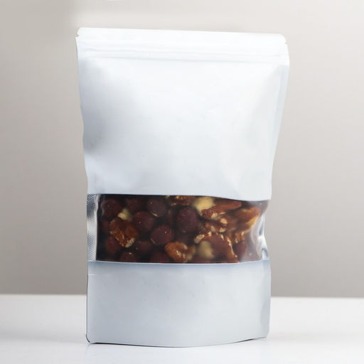 Цена за 100 шт. Пакет дой-пак, матовый, белый с окном, 14 х 20 х 4 см