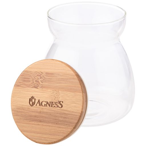 ЕМКОСТЬ ДЛЯ ПИЩЕВЫХ ПРОДУКТОВ AGNESS NATIVE D=11СМ H=12,2 СМ, 600 МЛ  фото 3