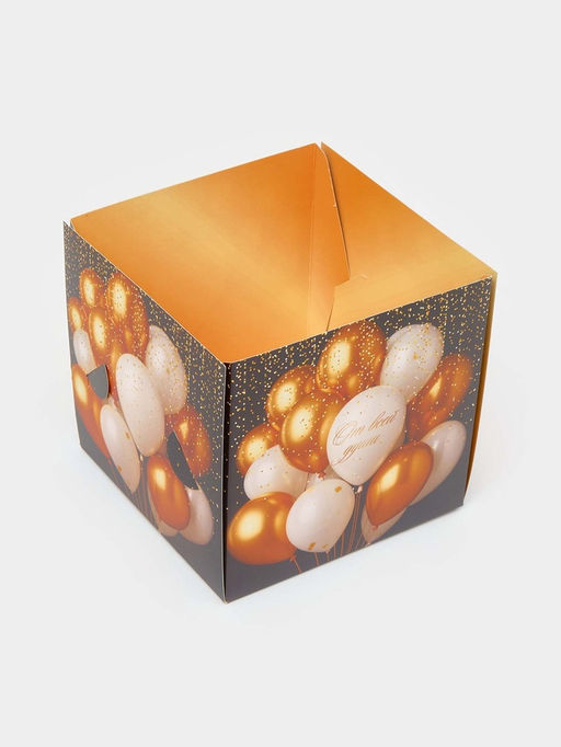 Бум-коробка подарочная с бабочками «Поздравляю», 12 х 12 х 12 см