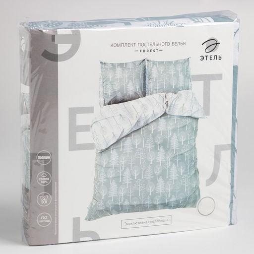 Постельное бельё Этель 2 сп Forest 175х215 см, 200х220 см, 70х70 см - 2 шт  фото 5
