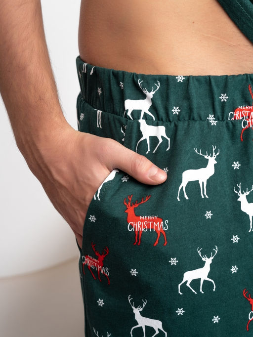 Мужская новогодняя пижама из 100% хлопка - Binita фото 11