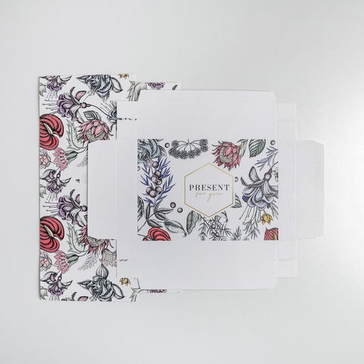 Цена за 2 шт. Коробка подарочная складная, упаковка, Цветы, 21?15?7 см