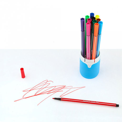 Фломастер 16,3х0,9х0,9см, набор 12 цветов, в пластиковом тубусе д5см h17,7см (Китай)