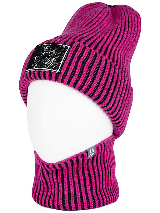 Комплект (шапка и снуд) 12з16624 джинс/черный - Nikastyle фото 18