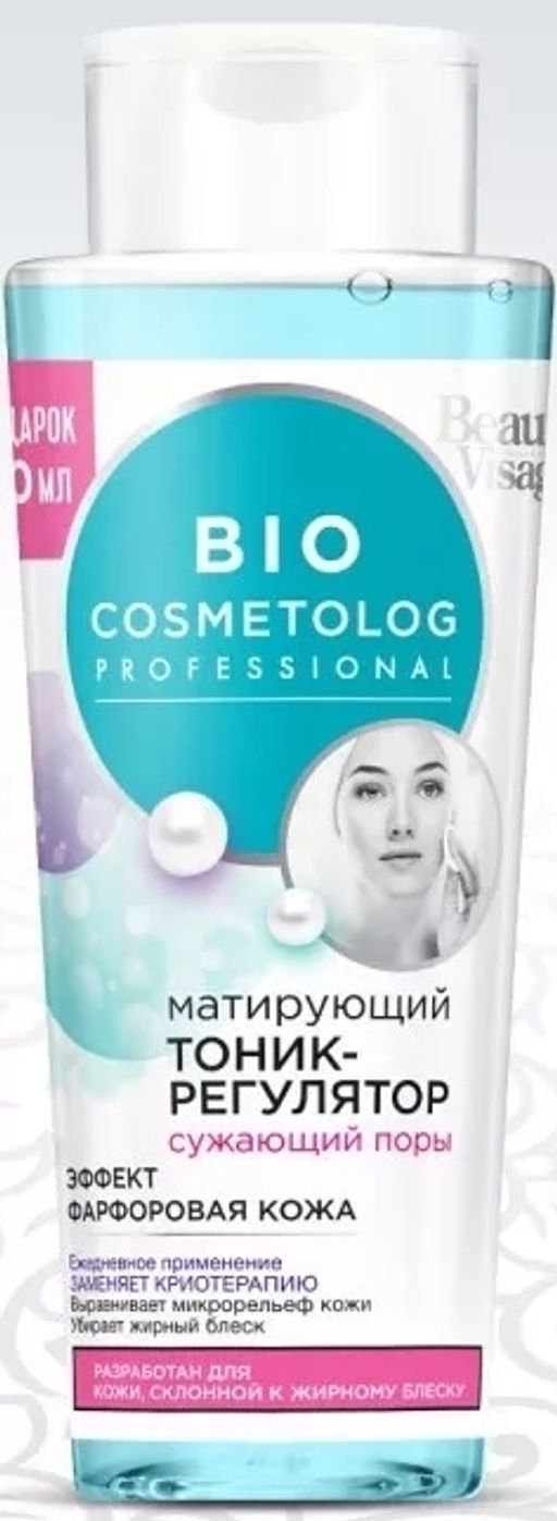 FITOкосметик Bio Cosmetolog Тоник-регулятор матирующий эффект Фарфоровой кожи 270мл