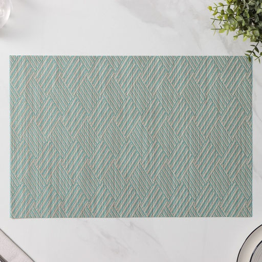 Набор салфеток сервировочных Доляна Энн, 4 шт, 3045 см, цвет серо-голубой  фото 5