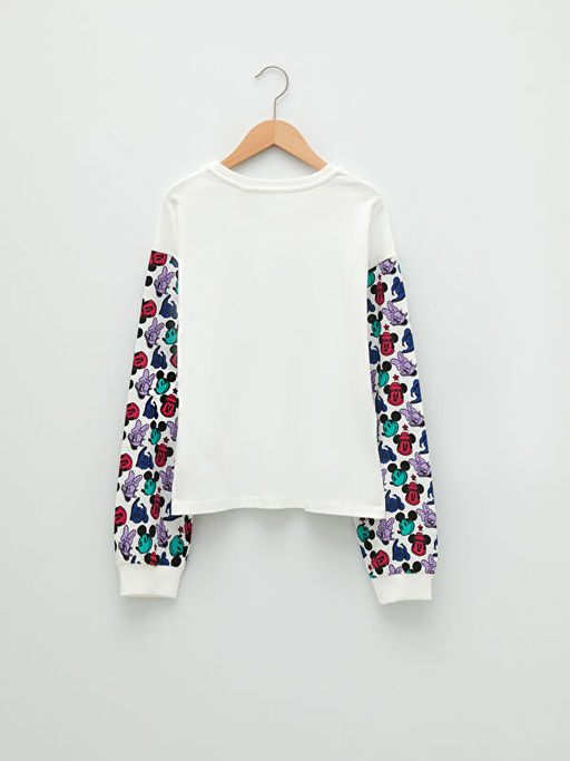 Bisiklet Yaka Disney Bask?l? Uzun Kollu K?z ?ocuk Ti??rt - Waikiki фото 2