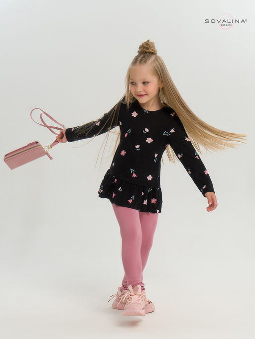 Костюм Алиса тюльпаны на черном-сухая роза - Sovalina фото 23