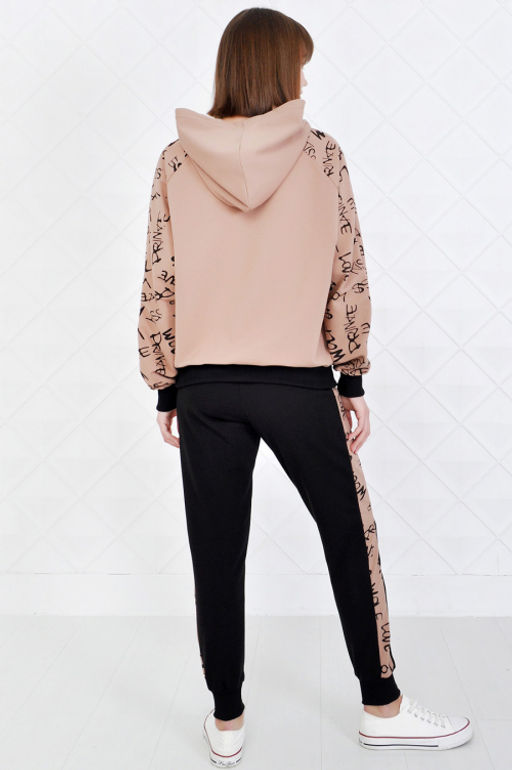 Арт. 2351 Костюм с брюками женский 44-52 (5 шт) Цвет:верх- полынь, черный, низ- полынь, черный - Калинка фото 6