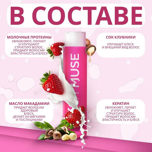 MYMUSE набор (шампунь Укрепляющий SOS восстановление 250мл + бальзам Укрепляющий SOS восстановление 250мл) - MY MUSE фото 6