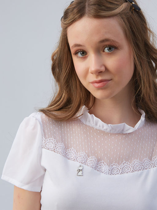 Блузка белый 202230605 - Nota bene фото 6