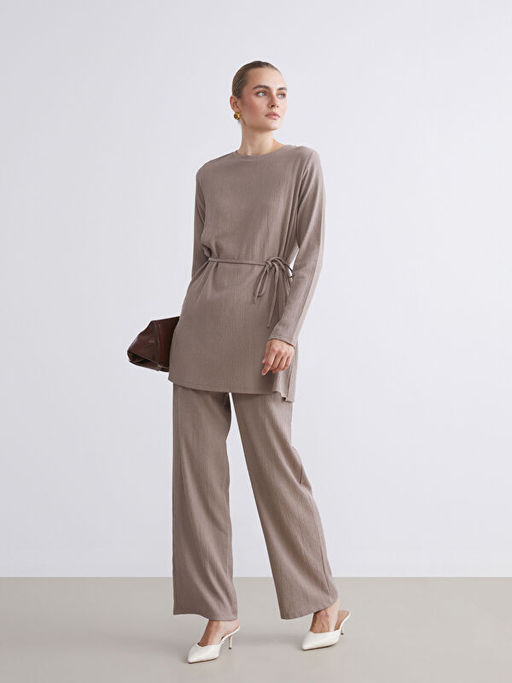 Beli Lastikli Dokulu Kad?n Pantolon