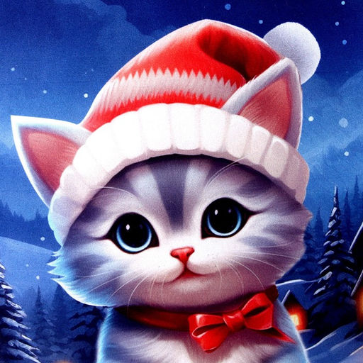 Подушка круглая Котёнок в шапке - Mni mnu фото 4