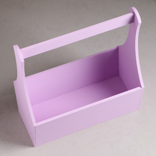 Кашпо деревянное Виллиан Лонг, с ручкой, 2512,510(28) см Сиреневый - Дарим красиво фото 3