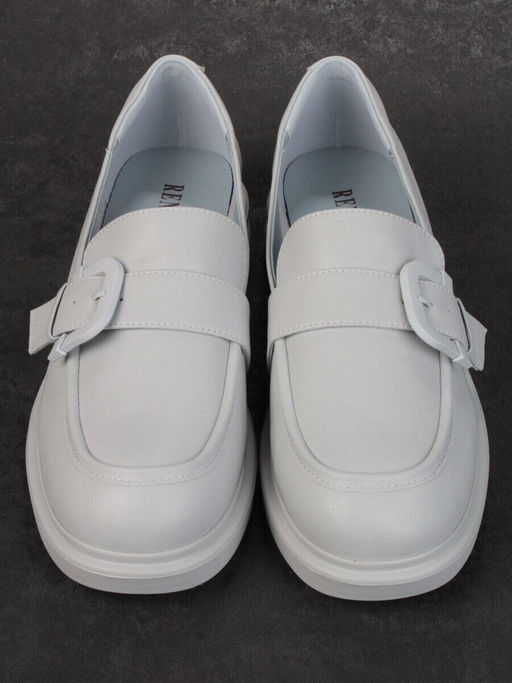 03-PDJ71-3 LT. GRAY Лоферы женские (натуральная кожа)