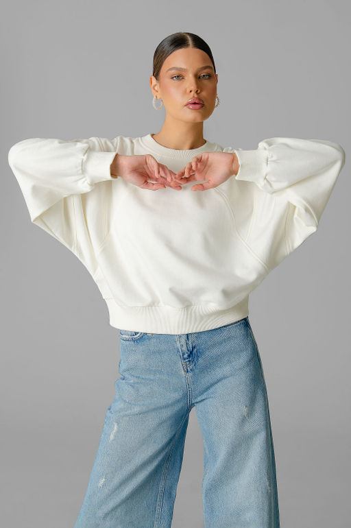 Арт. 15110/3 Свитшот женский укороченный one size (42-50) Цвет:молочный - Калинка фото 23