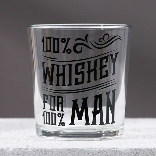 Подарочный набор На удачу: гель для душа виски 250 мл и стакан для виски, Чистое счастье