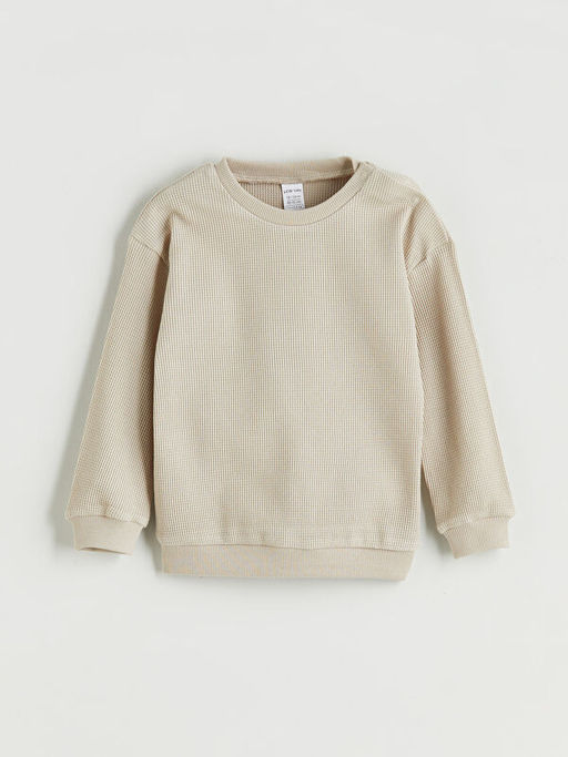 Bisiklet Yaka Basic Erkek Bebek Sweatshirt