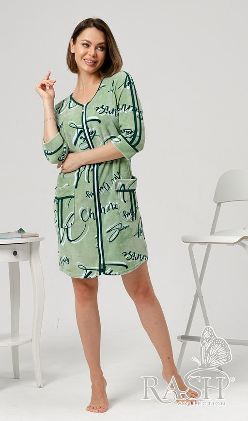 Халат "Шанс" велюр Цвет:как на фото