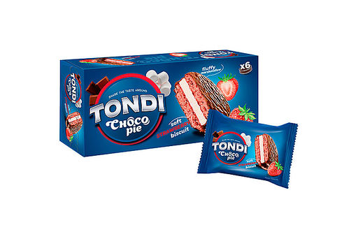 Tondi, choco Pie клубничный, 180 г