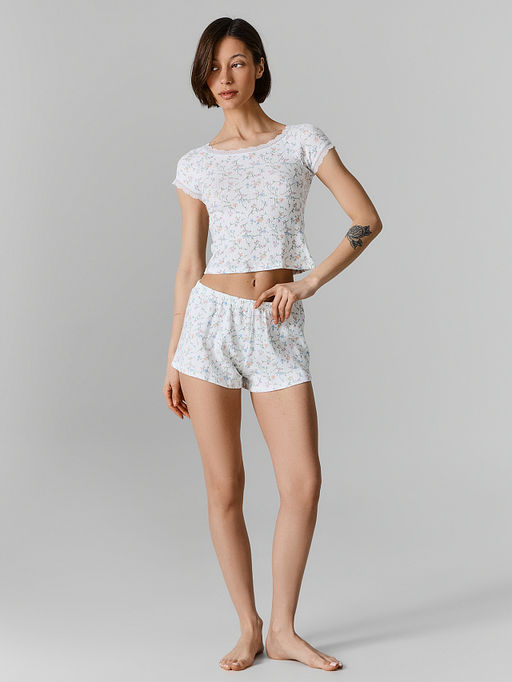 Комплект домашний женский белый укороченный - Mark formelle фото 2